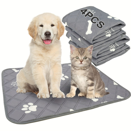 4-Pack Polyester Fiber Dog Training Pads